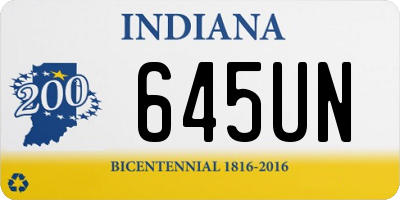 IN license plate 645UN