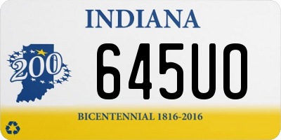 IN license plate 645UO