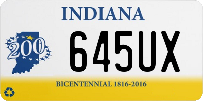 IN license plate 645UX