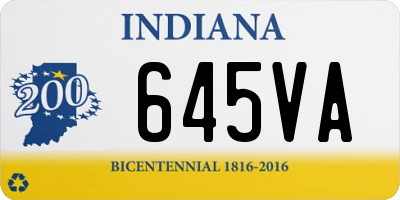 IN license plate 645VA