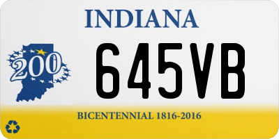 IN license plate 645VB