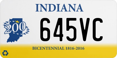 IN license plate 645VC