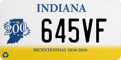 IN license plate 645VF