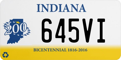 IN license plate 645VI