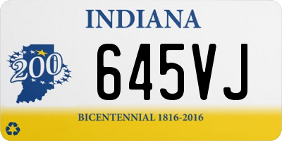 IN license plate 645VJ