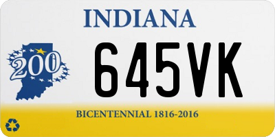 IN license plate 645VK