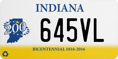 IN license plate 645VL