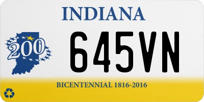 IN license plate 645VN