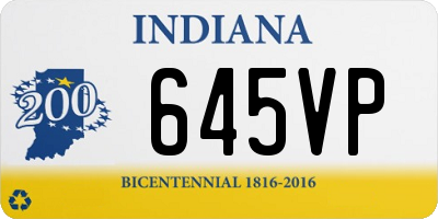 IN license plate 645VP