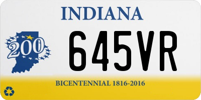 IN license plate 645VR