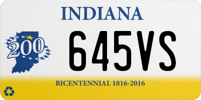 IN license plate 645VS