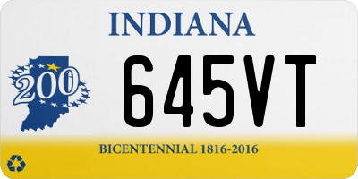 IN license plate 645VT