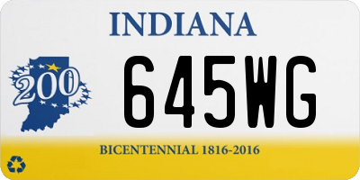 IN license plate 645WG