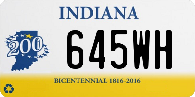 IN license plate 645WH
