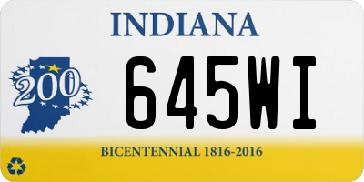 IN license plate 645WI