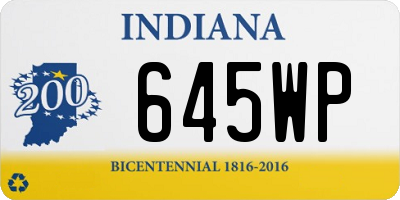 IN license plate 645WP