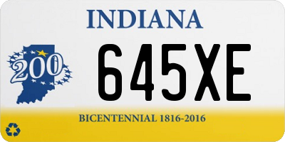 IN license plate 645XE