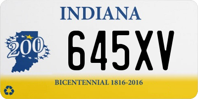 IN license plate 645XV