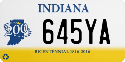 IN license plate 645YA