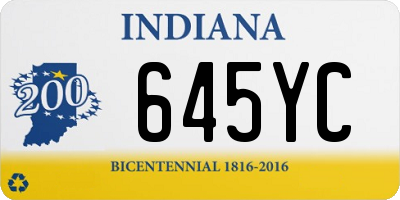 IN license plate 645YC