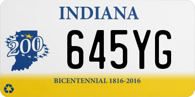 IN license plate 645YG