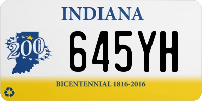 IN license plate 645YH