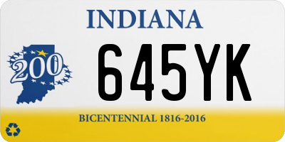 IN license plate 645YK