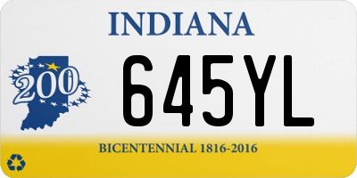 IN license plate 645YL