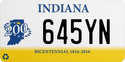 IN license plate 645YN