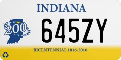 IN license plate 645ZY