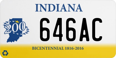 IN license plate 646AC