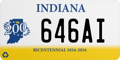 IN license plate 646AI