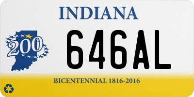 IN license plate 646AL