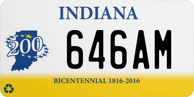 IN license plate 646AM