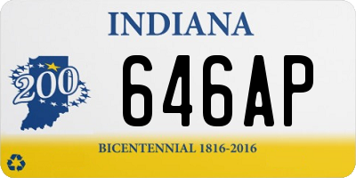 IN license plate 646AP