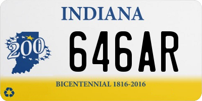 IN license plate 646AR