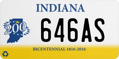 IN license plate 646AS