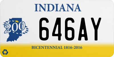 IN license plate 646AY