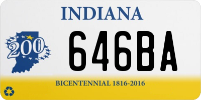 IN license plate 646BA