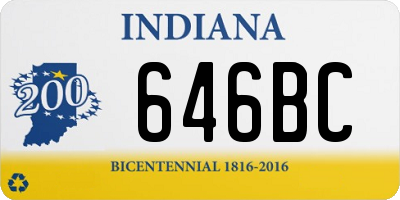 IN license plate 646BC