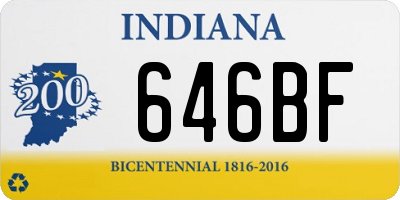 IN license plate 646BF