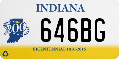 IN license plate 646BG