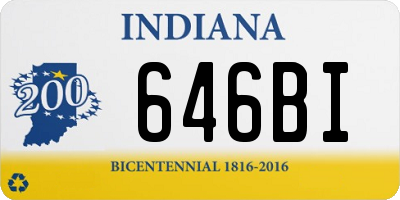 IN license plate 646BI