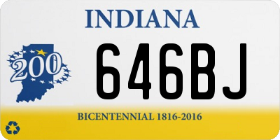 IN license plate 646BJ