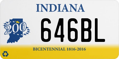 IN license plate 646BL