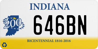 IN license plate 646BN