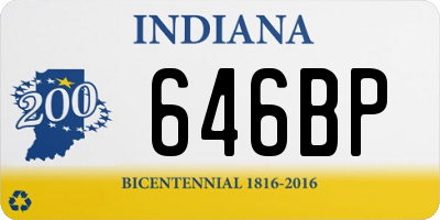 IN license plate 646BP