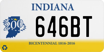 IN license plate 646BT