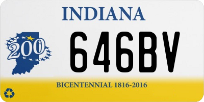 IN license plate 646BV