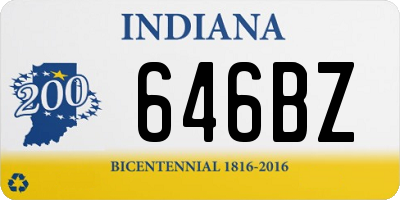 IN license plate 646BZ